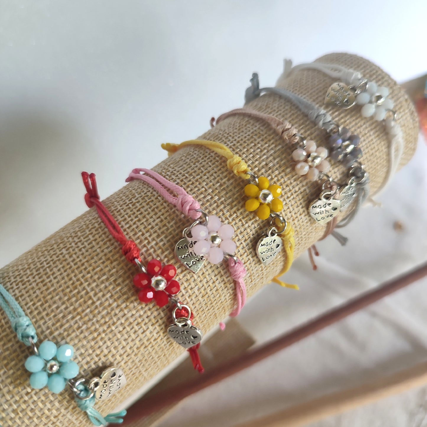 Bracciale Fiore Celeste Artigianale | Regalo delicato fatto a mano