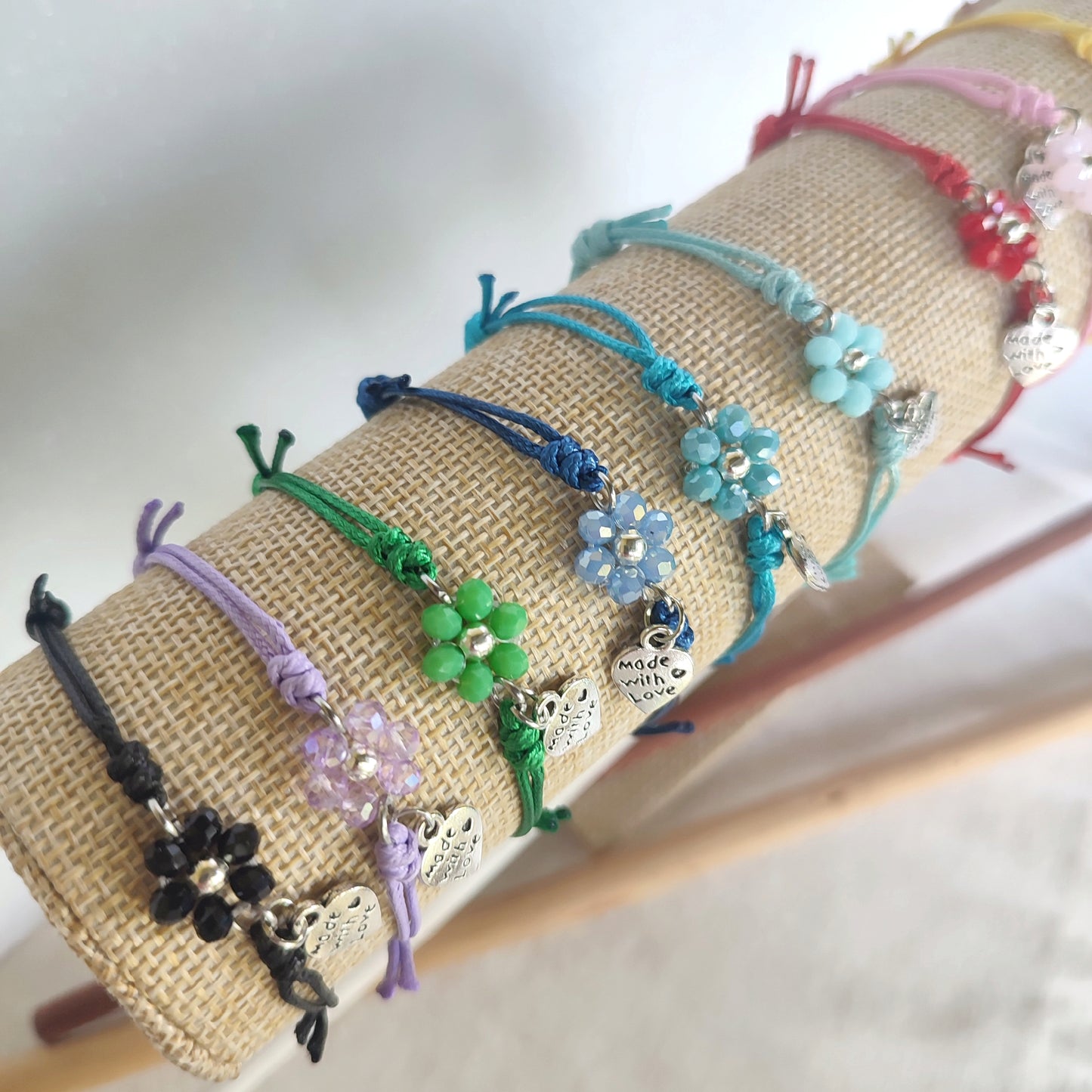 Bracciale Fiore Celeste Artigianale | Regalo delicato fatto a mano