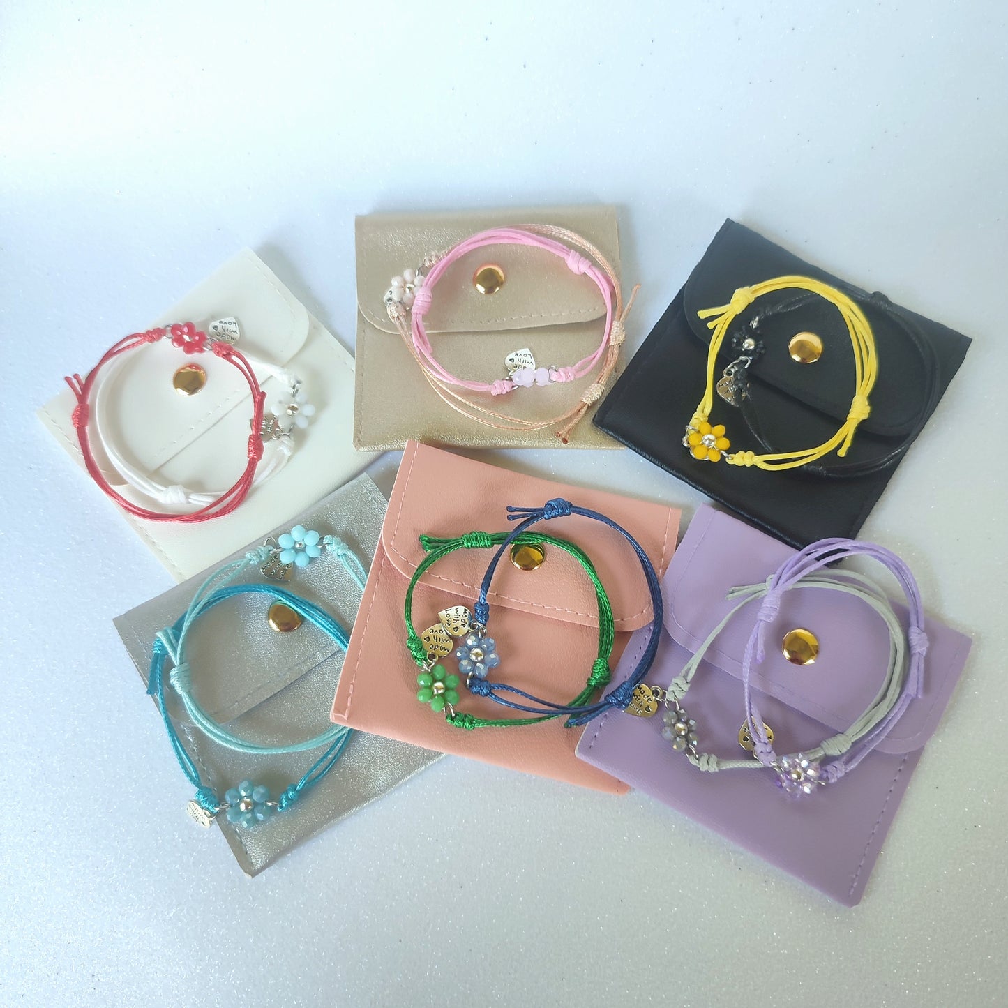Bracciale Fiore Celeste Artigianale | Regalo delicato fatto a mano