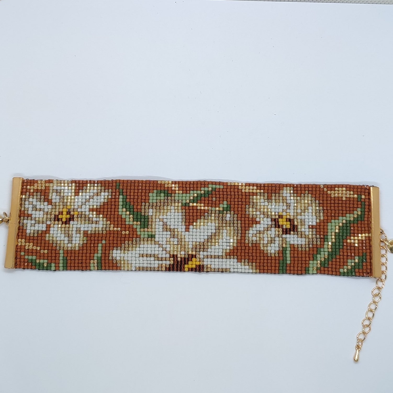 Bracciale DAMASCO - Nocciola in vendita su Petali e Passioni Bijoux