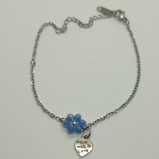 Braccialetto FIORELLA - Celeste Zaffiro in vendita su Petali e Passioni Bijoux