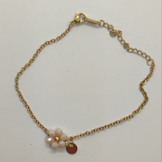 Braccialetto FIORELLA - Panna rosato in vendita su Petali e Passioni Bijoux