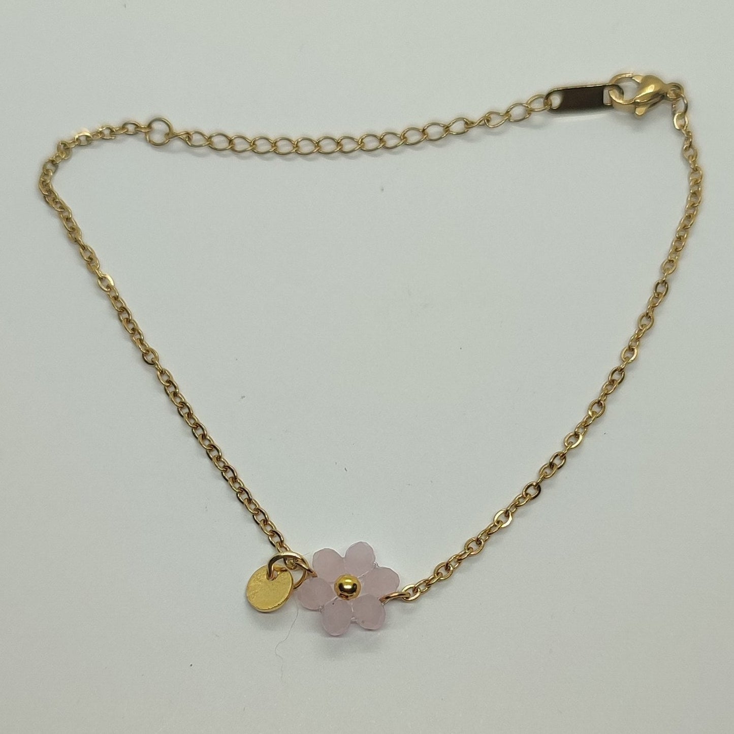 Braccialetto FIORELLA - Rosa quarzo in vendita su Petali e Passioni Bijoux