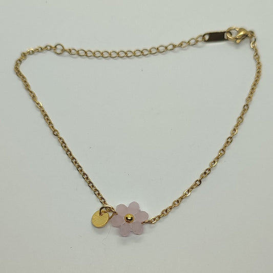 Braccialetto FIORELLA - Rosa quarzo in vendita su Petali e Passioni Bijoux