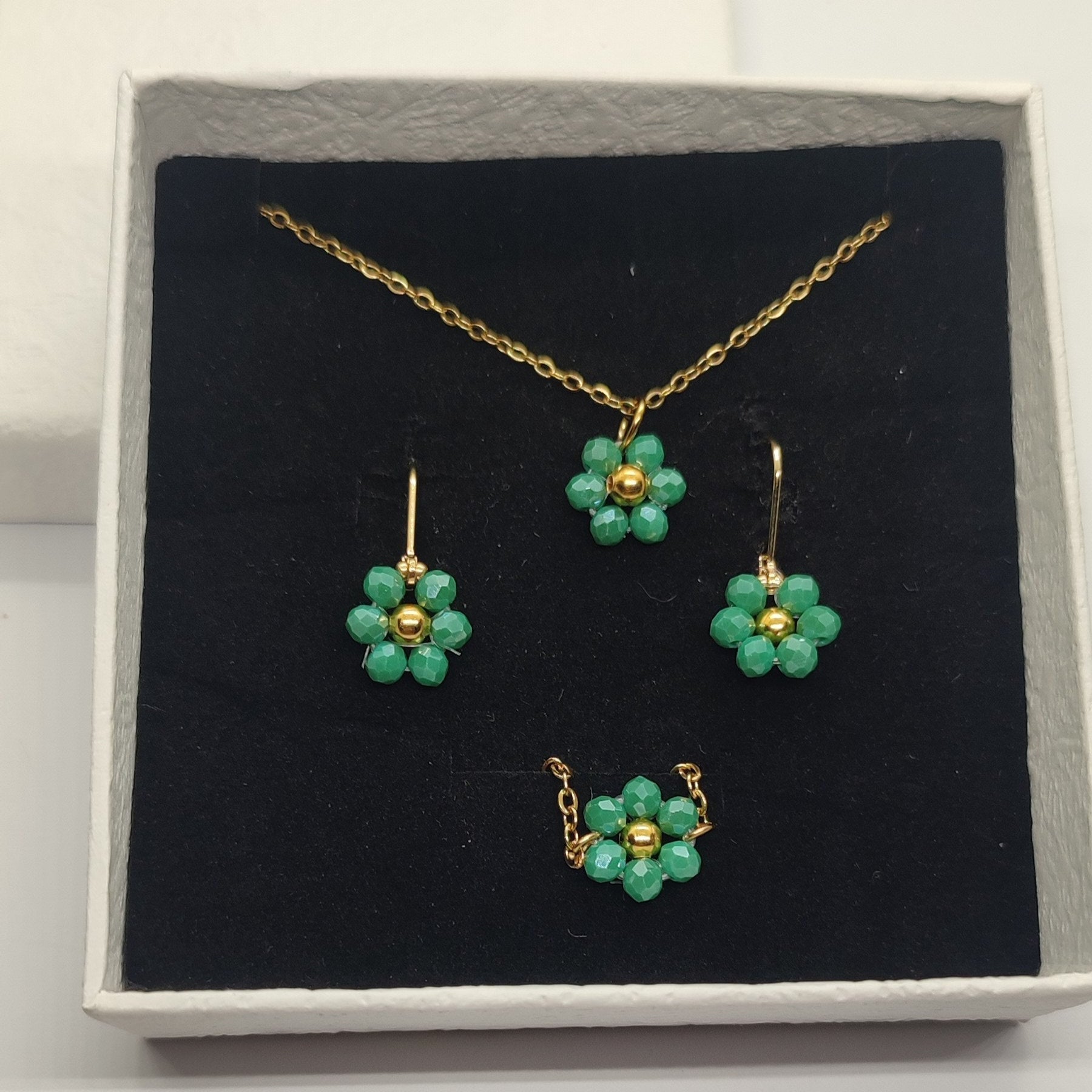 Braccialetto FIORELLA - Verde smeraldo in vendita su Petali e Passioni Bijoux