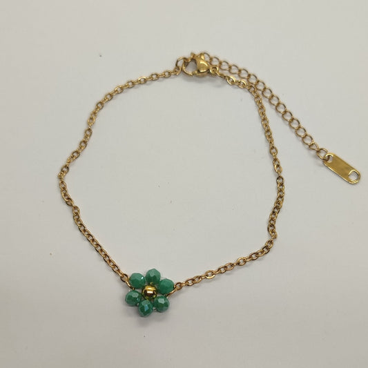 Braccialetto FIORELLA - Verde smeraldo in vendita su Petali e Passioni Bijoux