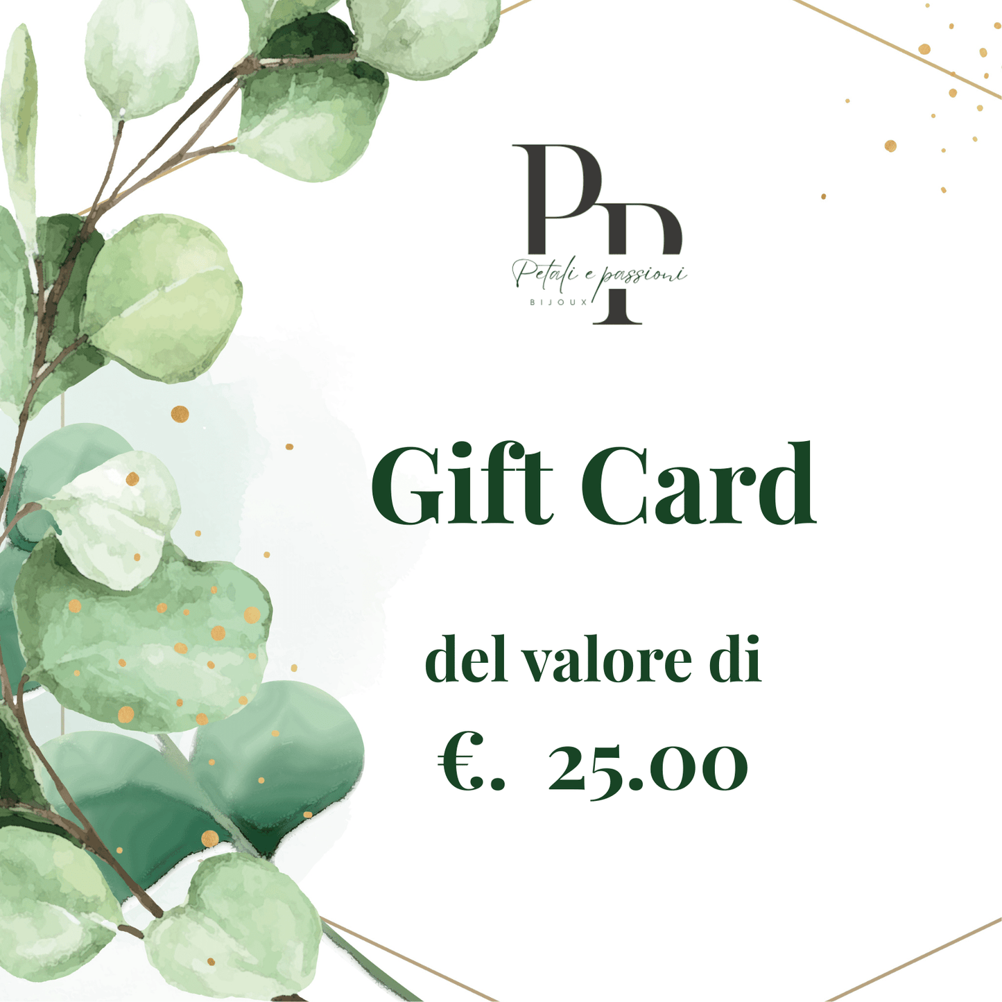 Buono Regalo in vendita su Petali e Passioni Bijoux