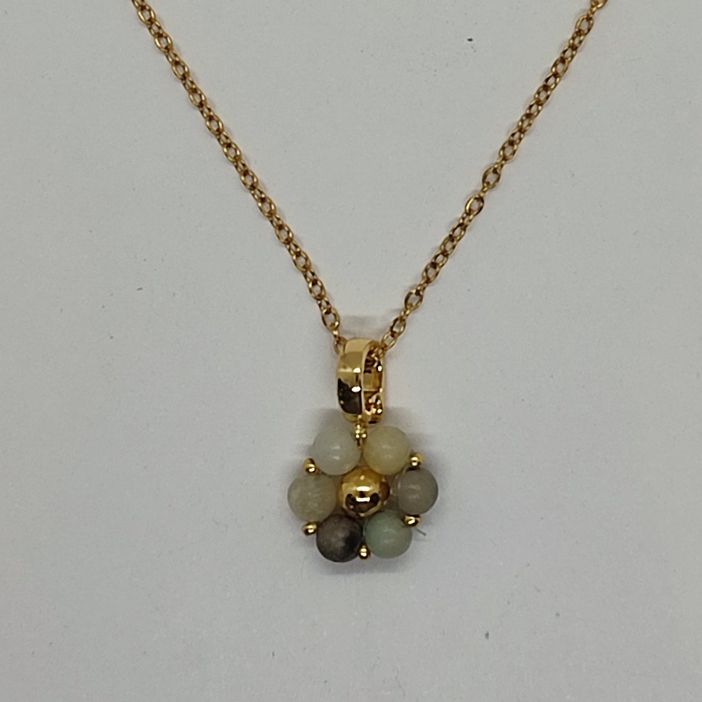 Collana FIORE ZODIACALE - VERGINE Amazzonite in vendita su Petali e Passioni Bijoux