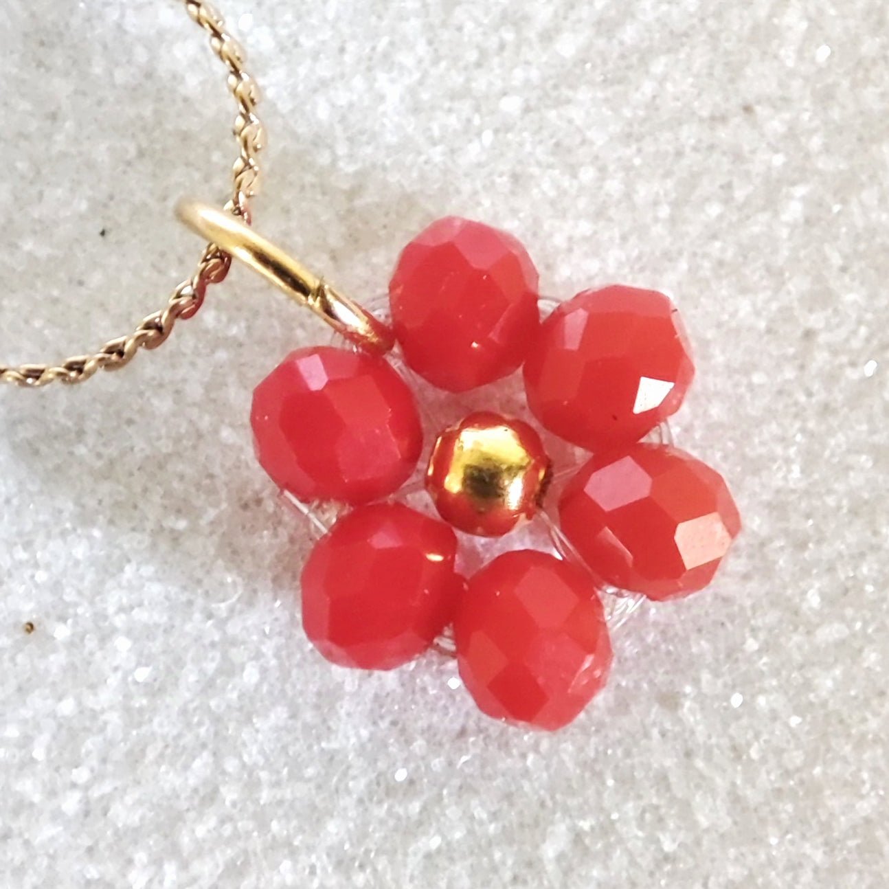 Collana FIORELLA - rosso in vendita su Petali e Passioni Bijoux
