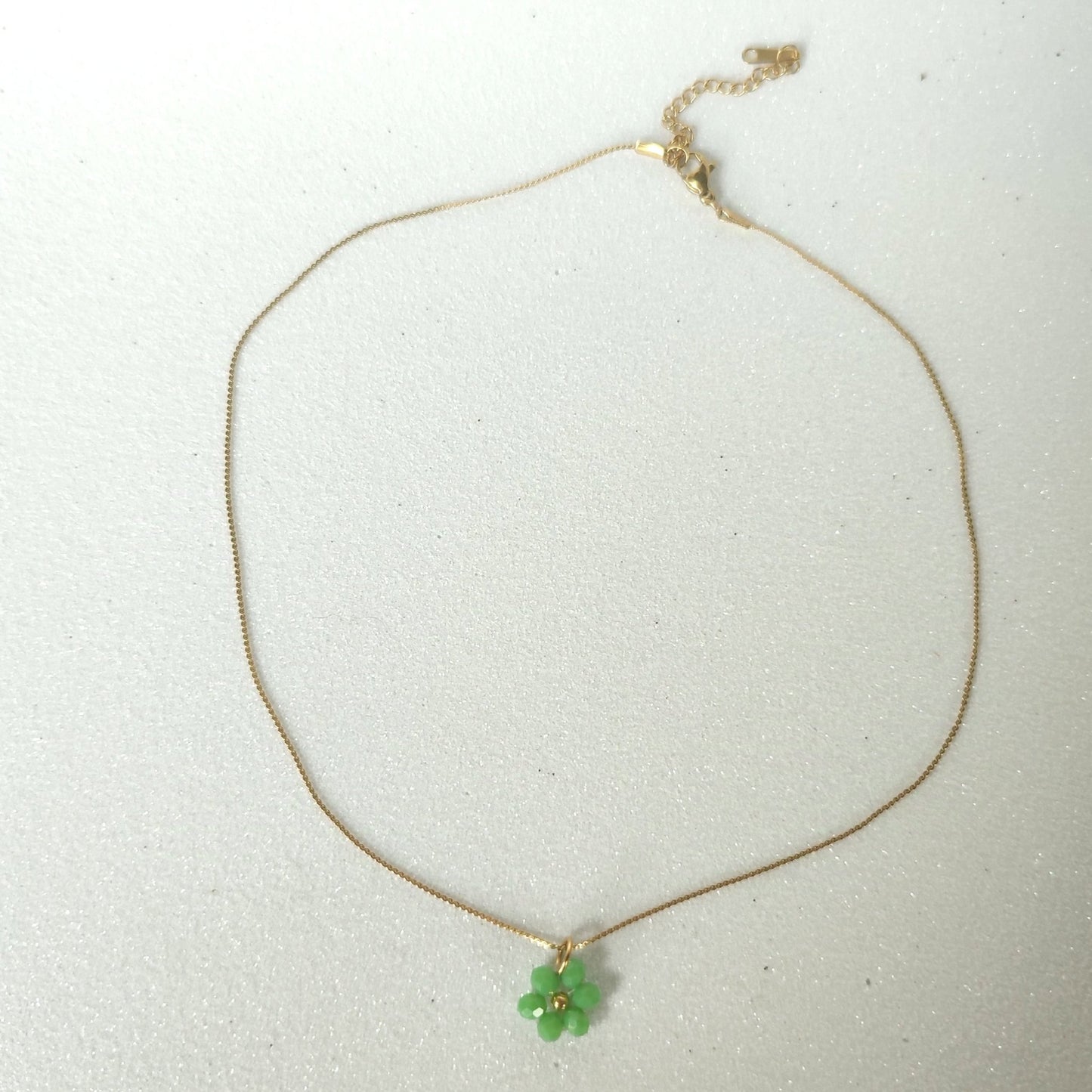 Collana FIORELLA - verde erba in vendita su Petali e Passioni Bijoux