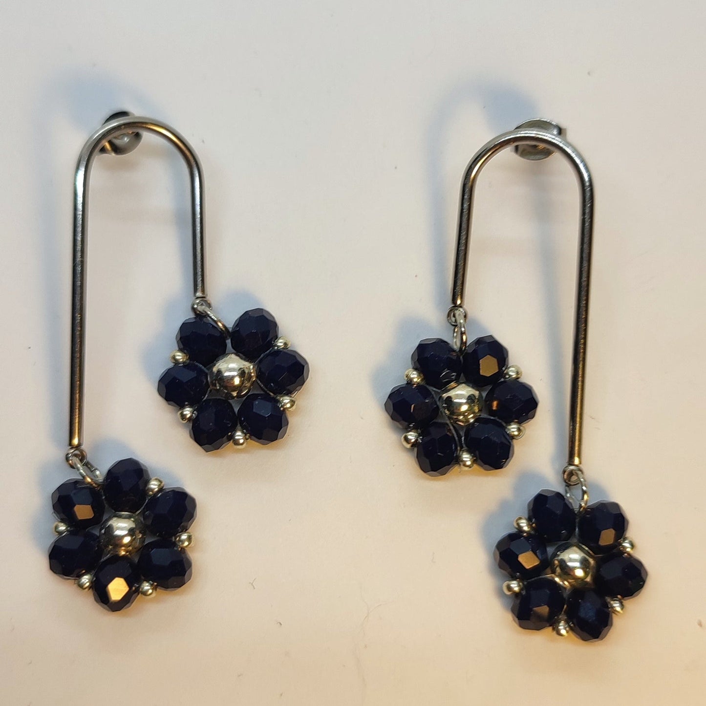 Orecchini Duetto - Blu scuro, argento in vendita su Petali e Passioni Bijoux