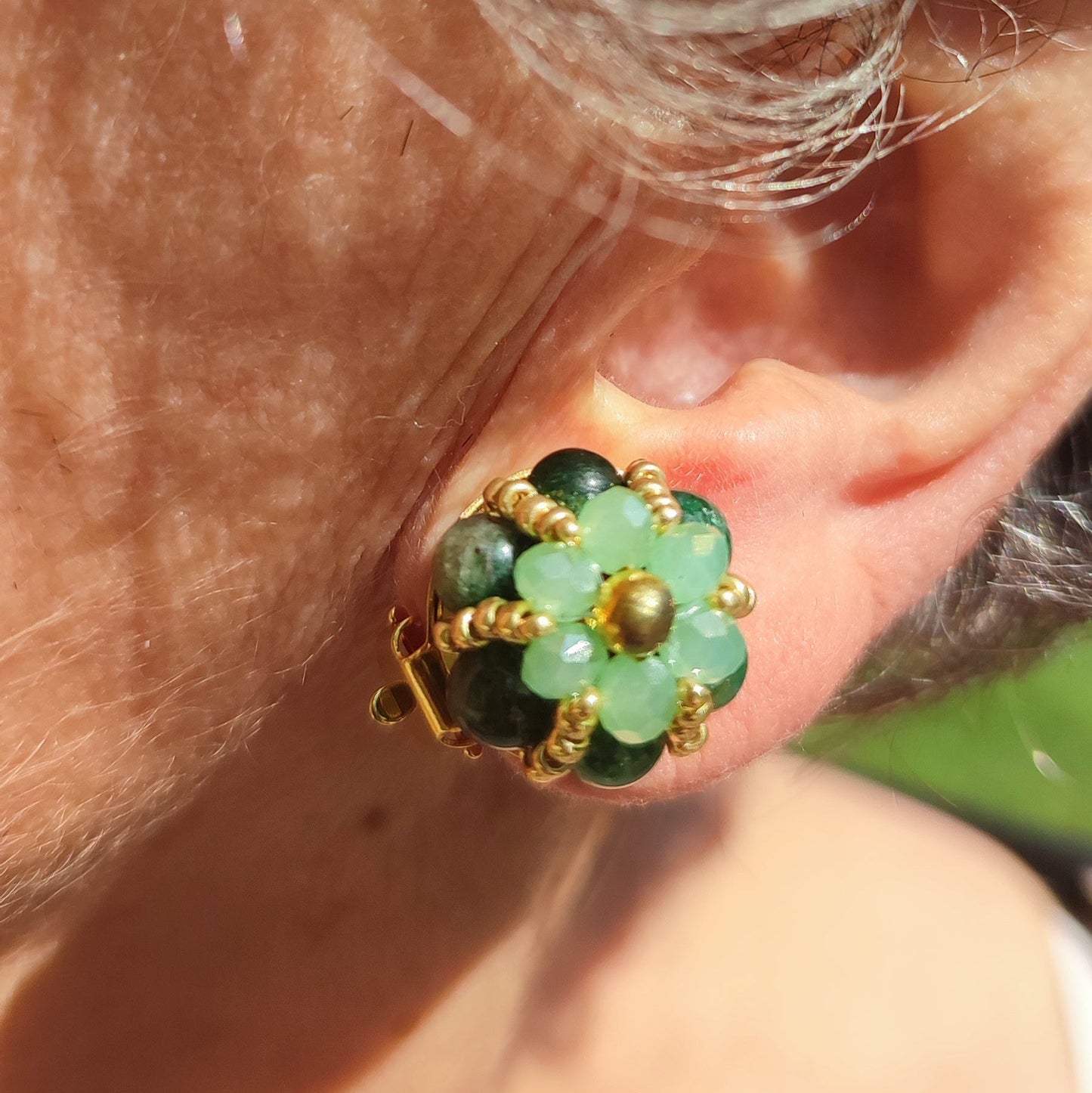 Orecchini EASY - Diopsite Verde in vendita su Petali e Passioni Bijoux