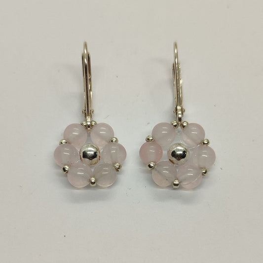 Orecchini FIORE ZODIACALE - BLANCIA, Quarzo rosa in vendita su Petali e Passioni Bijoux
