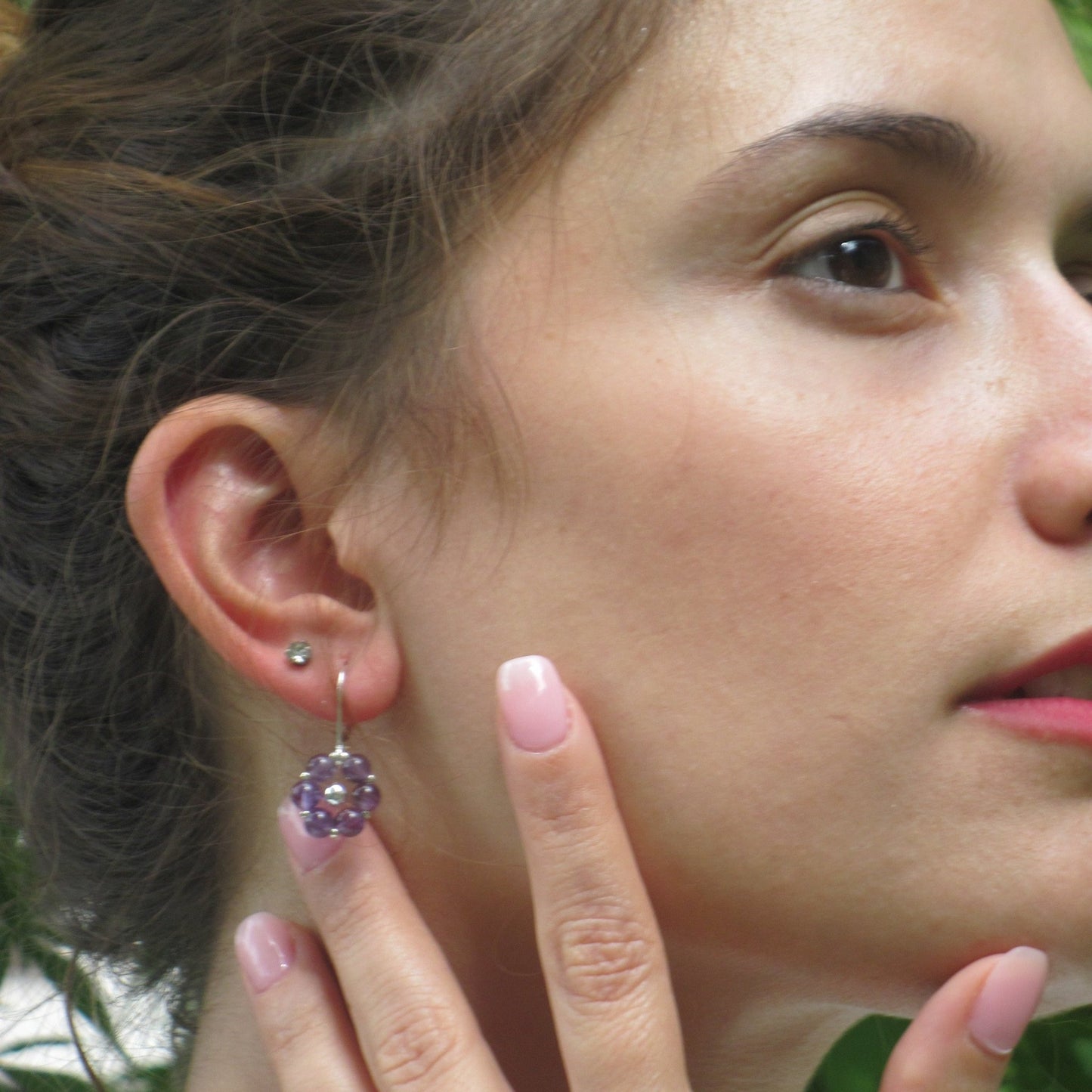 Orecchini FIORE ZODIACALE - PESCI Ametista in vendita su Petali e Passioni Bijoux