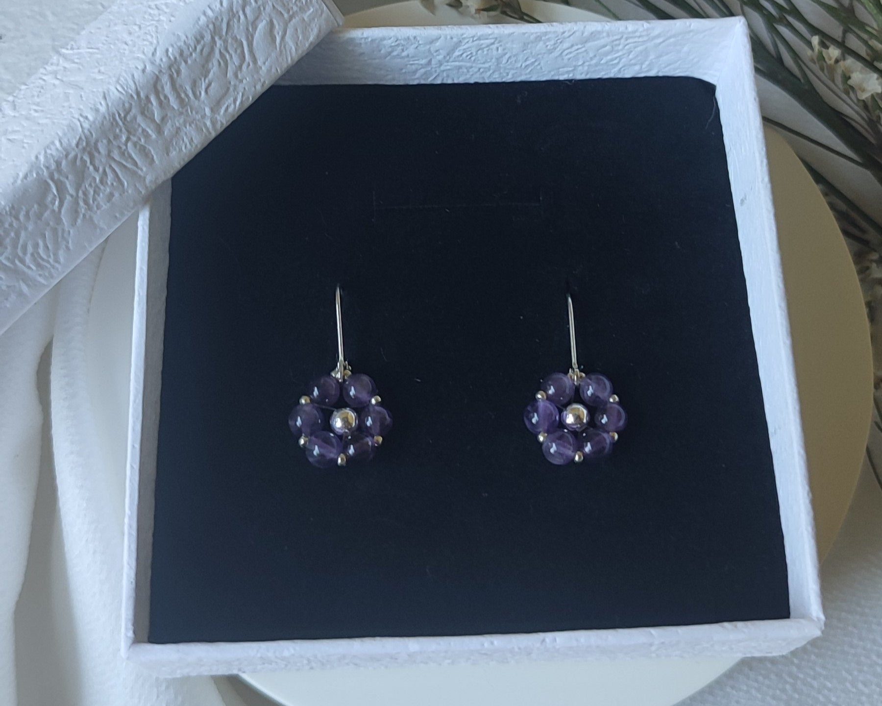Orecchini FIORE ZODIACALE - PESCI Ametista in vendita su Petali e Passioni Bijoux