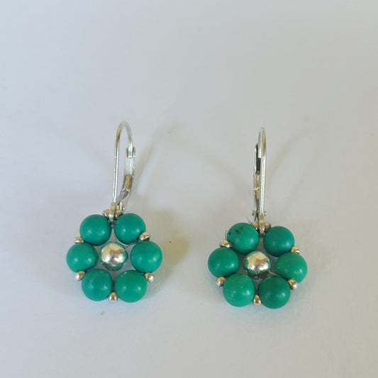 Orecchini FIORE ZODIACALE - SAGITTARIO - Turchese in vendita su Petali e Passioni Bijoux