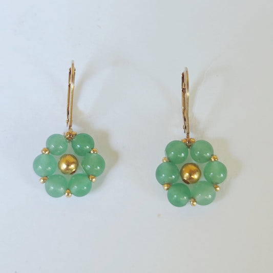 Orecchini FIORE ZODIACALE - Toro - Avventurina in vendita su Petali e Passioni Bijoux