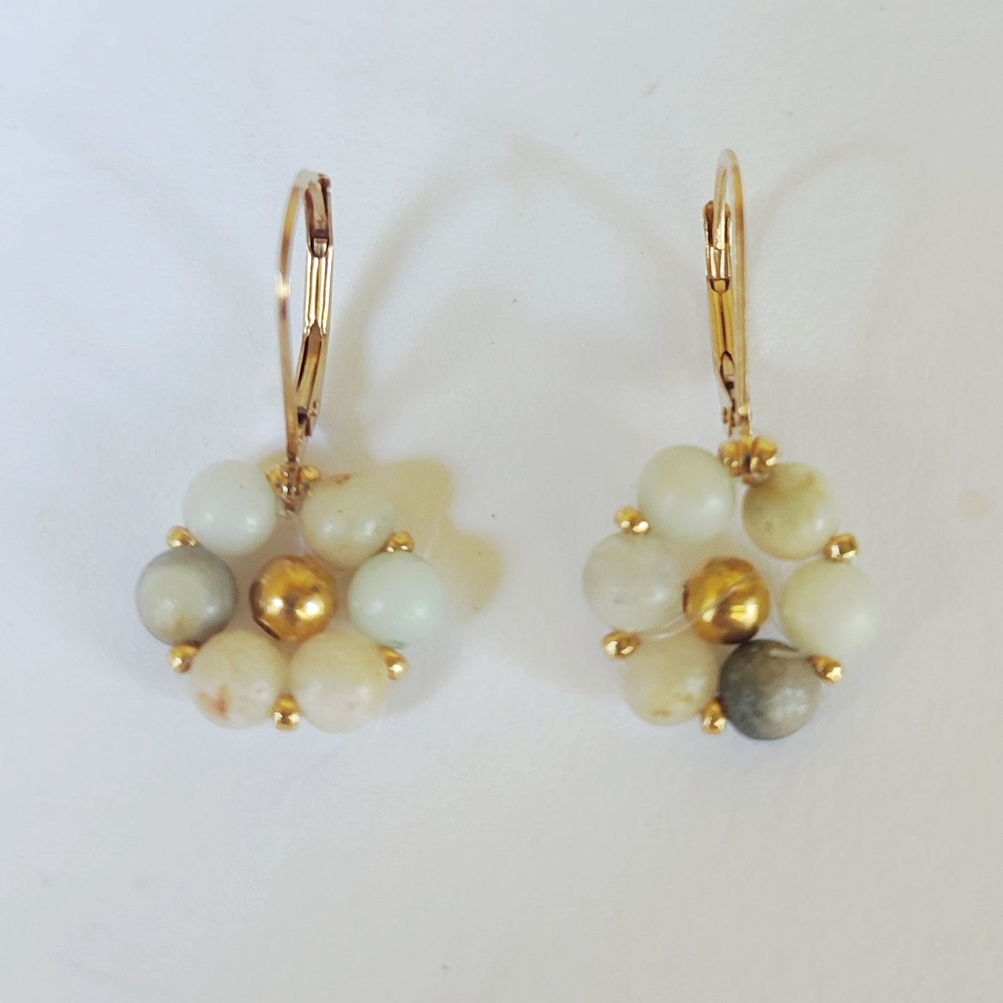 Orecchini FIORE ZODIACALE - VERGINE - Amazzonite in vendita su Petali e Passioni Bijoux