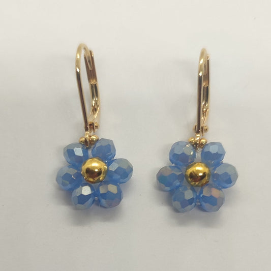 Orecchini FIORELLA - Azzurro Steel in vendita su Petali e Passioni Bijoux