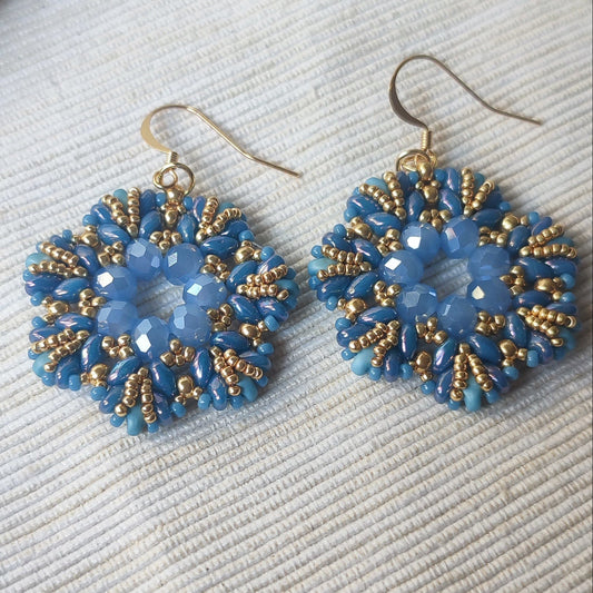 Orecchini Fiorello - Azzurro in vendita su Petali e Passioni Bijoux