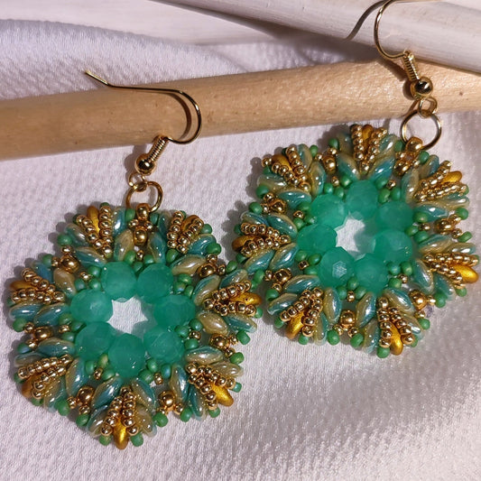 Orecchini Fiorello - Verde smeraldo in vendita su Petali e Passioni Bijoux