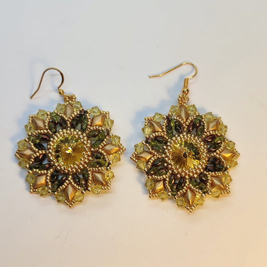 Orecchini INCANTO - Oro, verde in vendita su Petali e Passioni Bijoux