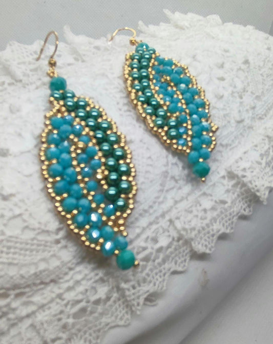 Orecchini LAURO - VERDE in vendita su Petali e Passioni Bijoux