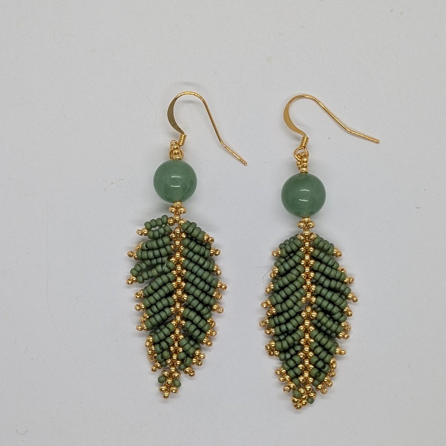 Orecchini SALVIA - Verde Oliva in vendita su Petali e Passioni Bijoux