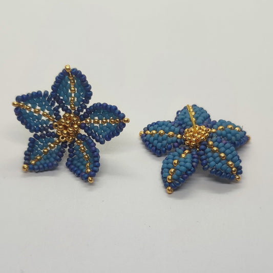 Orecchino CLEMATIS - Azzurro in vendita su Petali e Passioni Bijoux