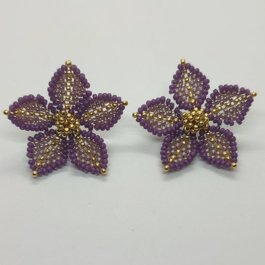 Orecchino CLEMATIS - Lilla in vendita su Petali e Passioni Bijoux