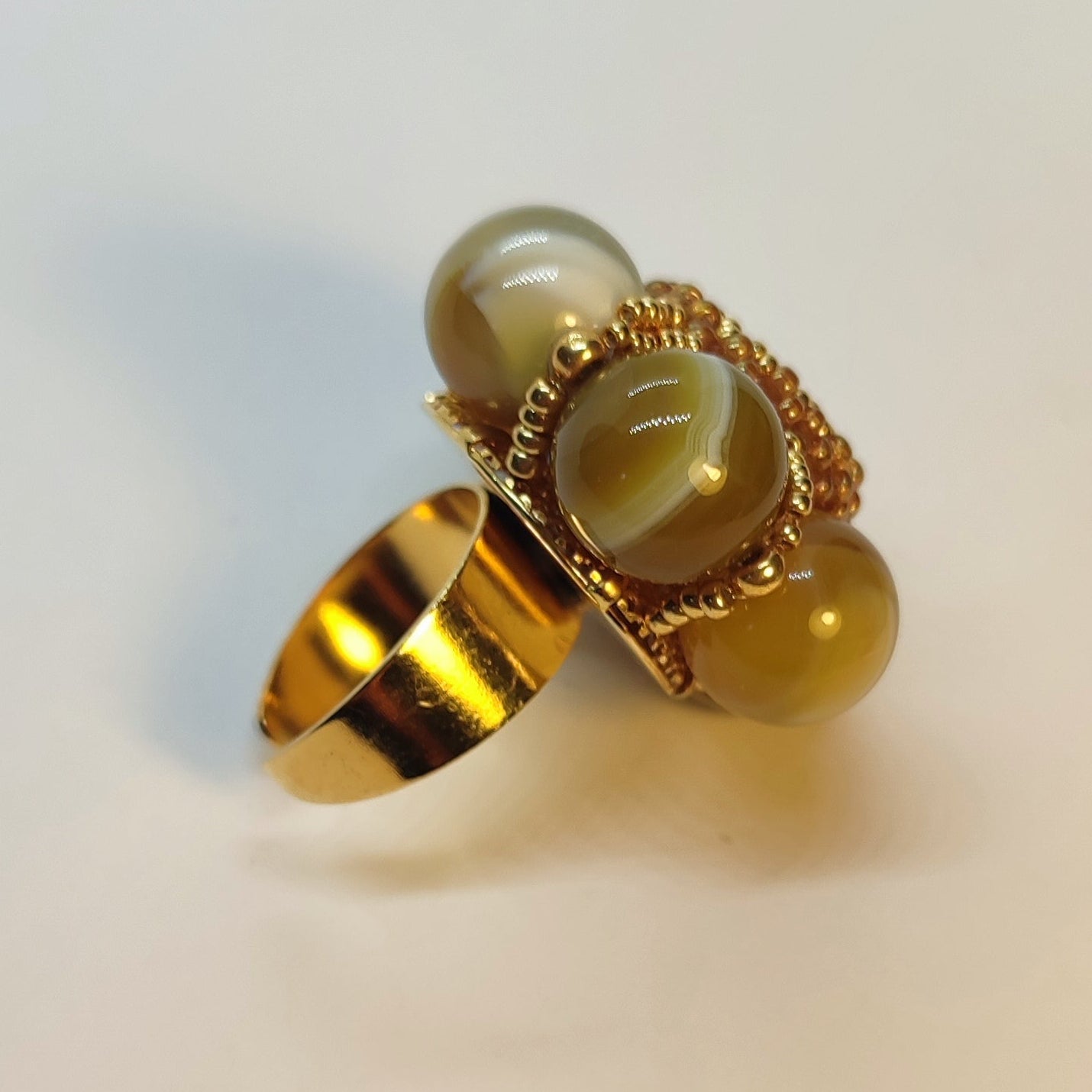 Unico Regina - Agata Pomelo e cristallo Swarovsky in vendita su Petali e Passioni Bijoux