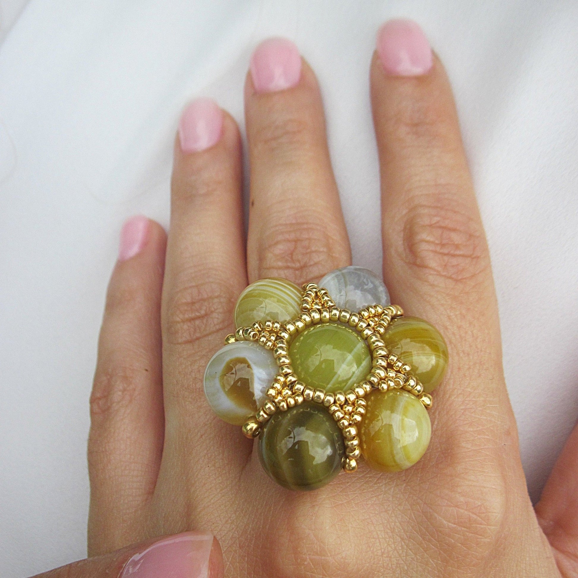 UNICO Sole - Agata Pomelo in vendita su Petali e Passioni Bijoux