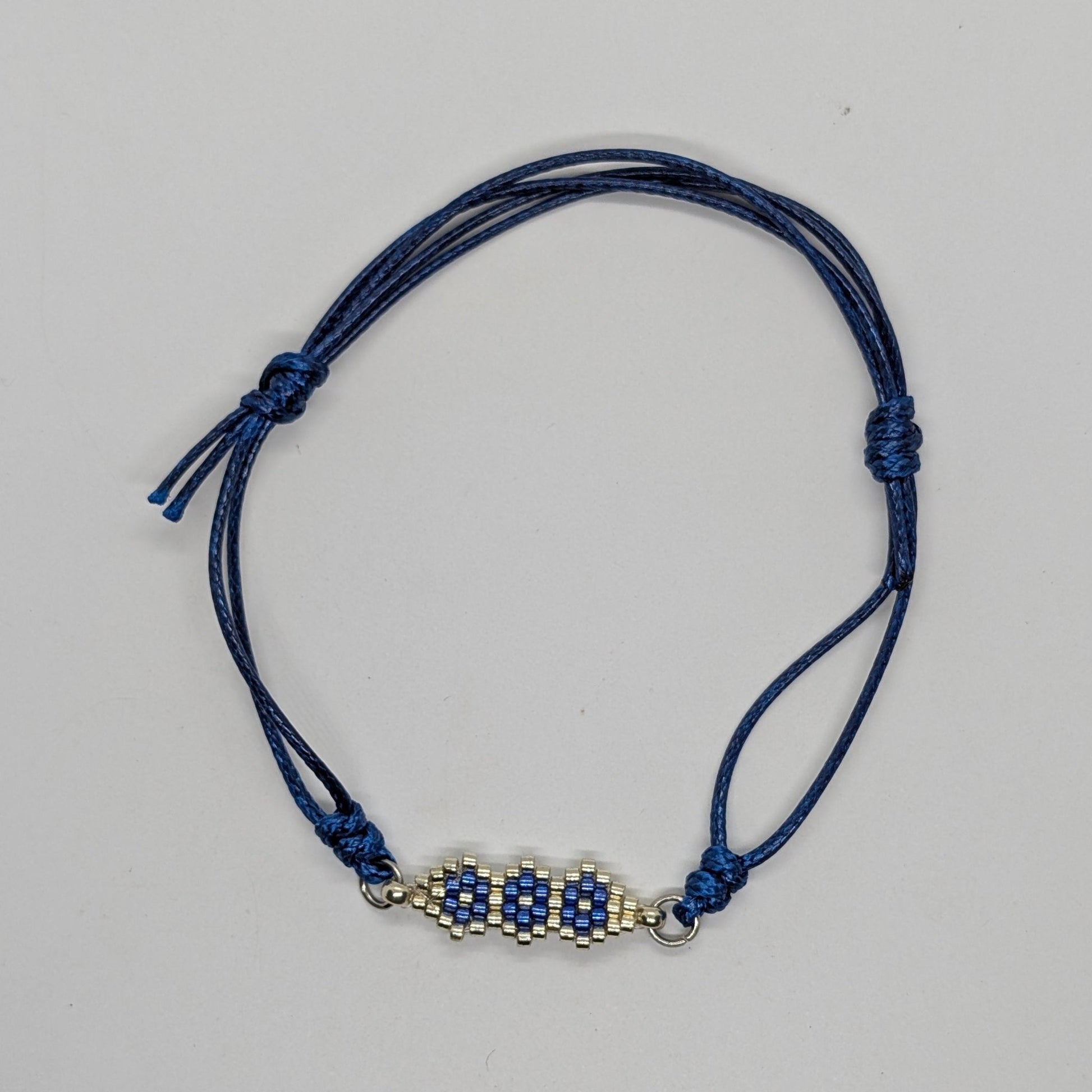 Bracciale a cordino blu