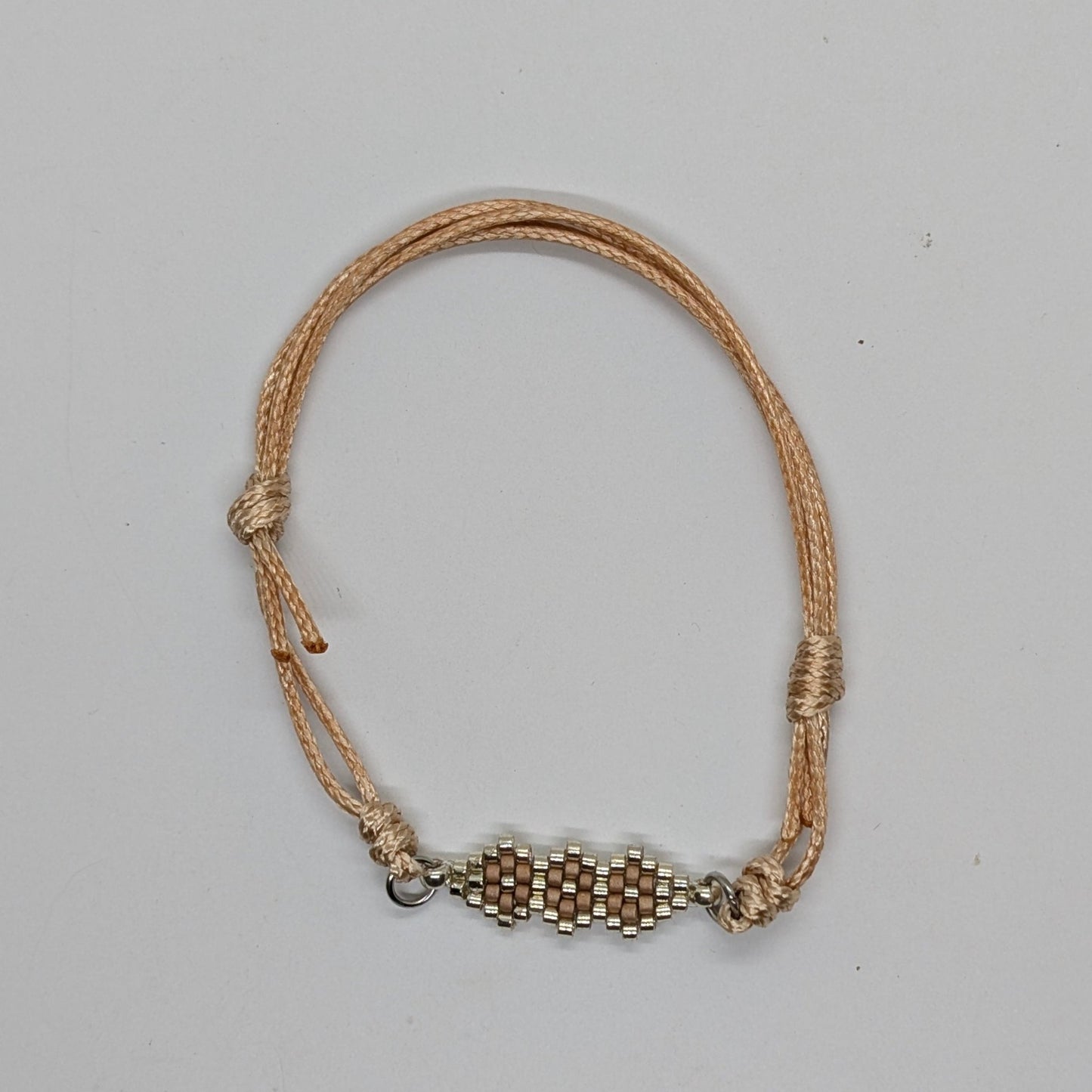 Bracciale a cordino beige