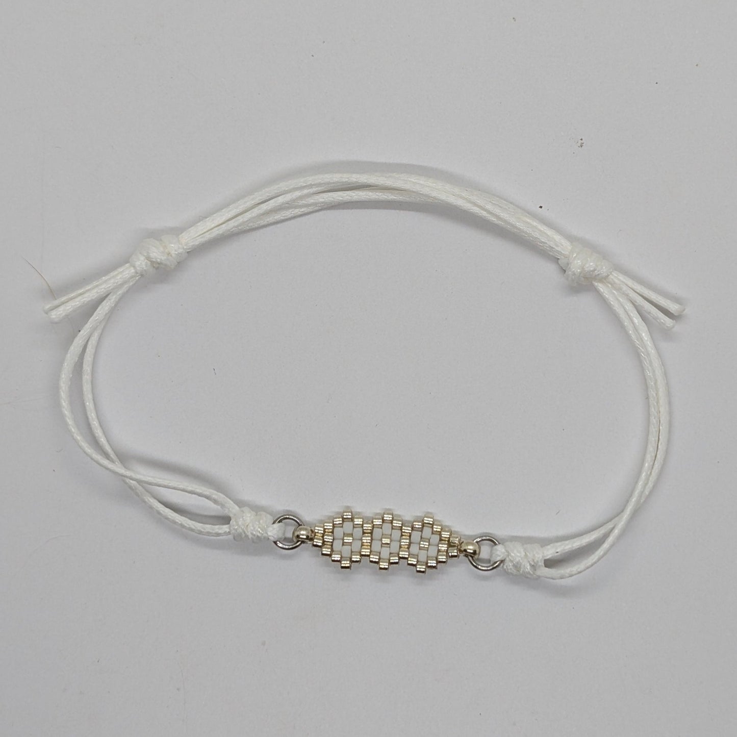 Bracciale a cordino bianco