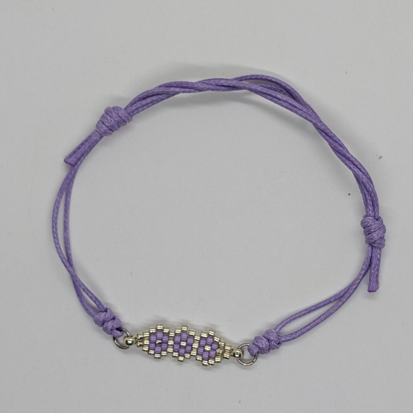 Bracciale a cordino lilla