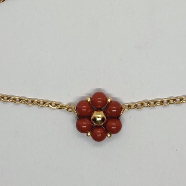 Braccialetto FIORE ZODIACALE - ARIETE Diaspro rosso in vendita su Petali e Passioni Bijoux
