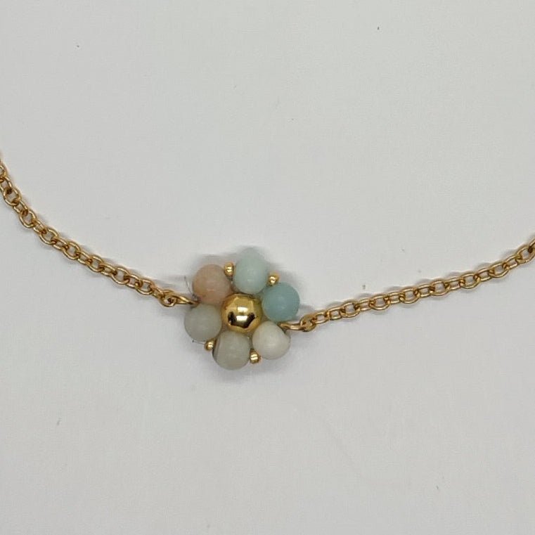 Braccialetto FIORE ZODIACALE - VERGINE Amazzonite in vendita su Petali e Passioni Bijoux