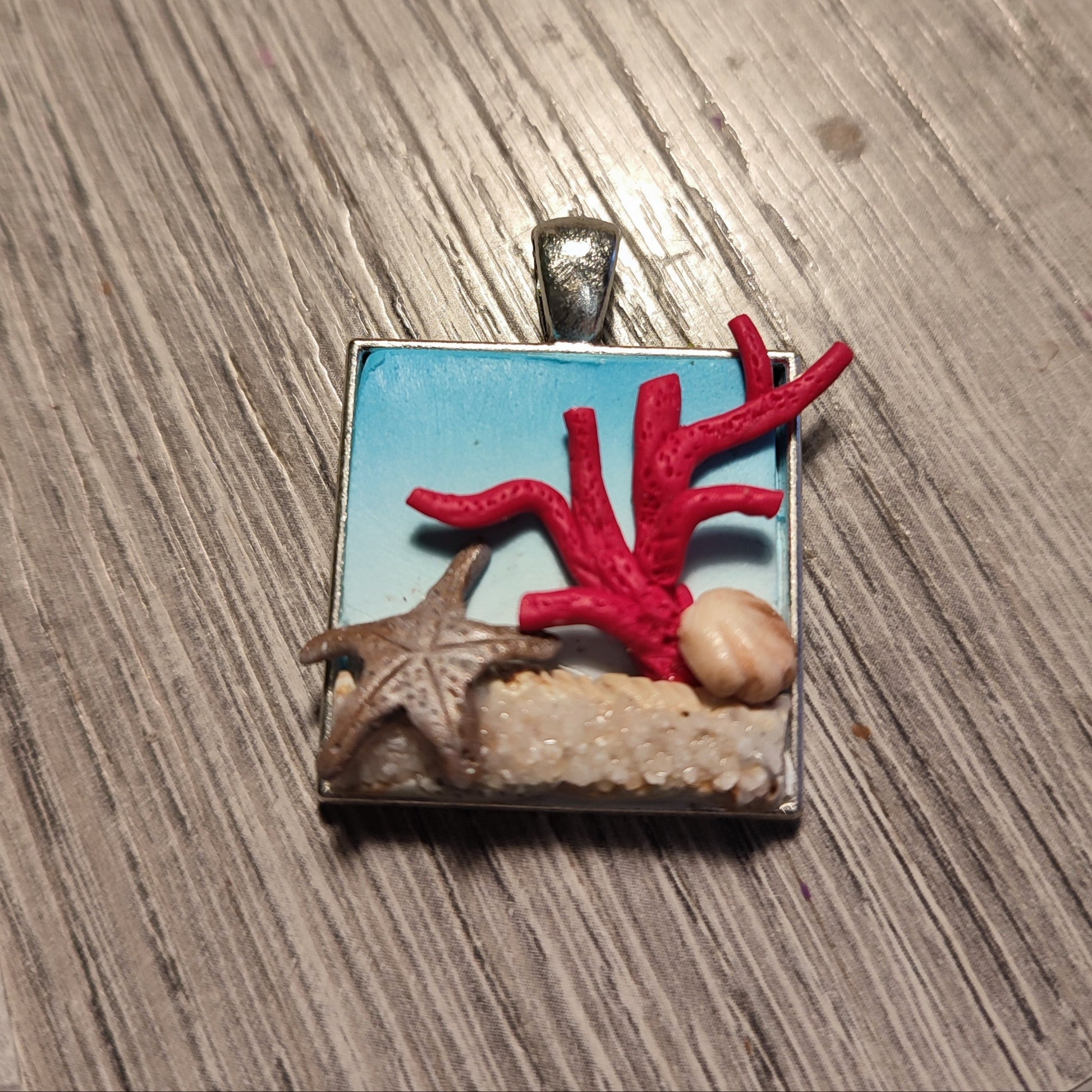 Medaglione MARE in polimer clay - fatto a mano