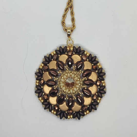 Collana DALIA - Marrone, oro in vendita su Petali e Passioni Bijoux