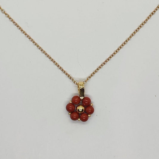 Collana FIORE ZODIACALE - ARIETE Diaspro rosso in vendita su Petali e Passioni Bijoux