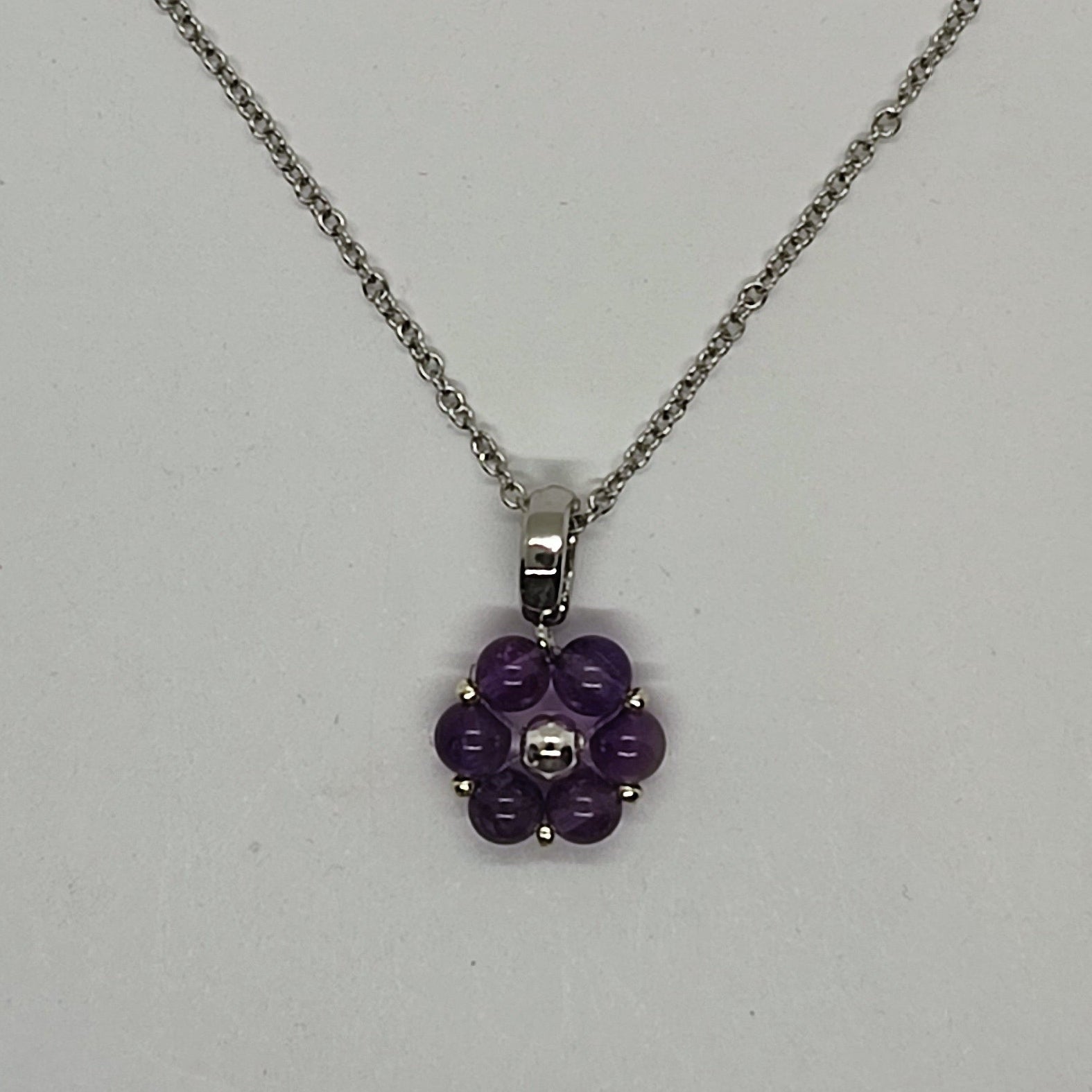 Collana FIORE ZODIACALE - PESCI Ametista in vendita su Petali e Passioni Bijoux