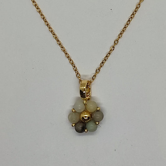 Collana FIORE ZODIACALE - VERGINE Amazzonite in vendita su Petali e Passioni Bijoux