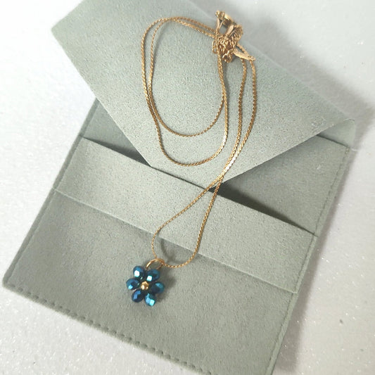 Collana FIORELLA - blu iris in vendita su Petali e Passioni Bijoux