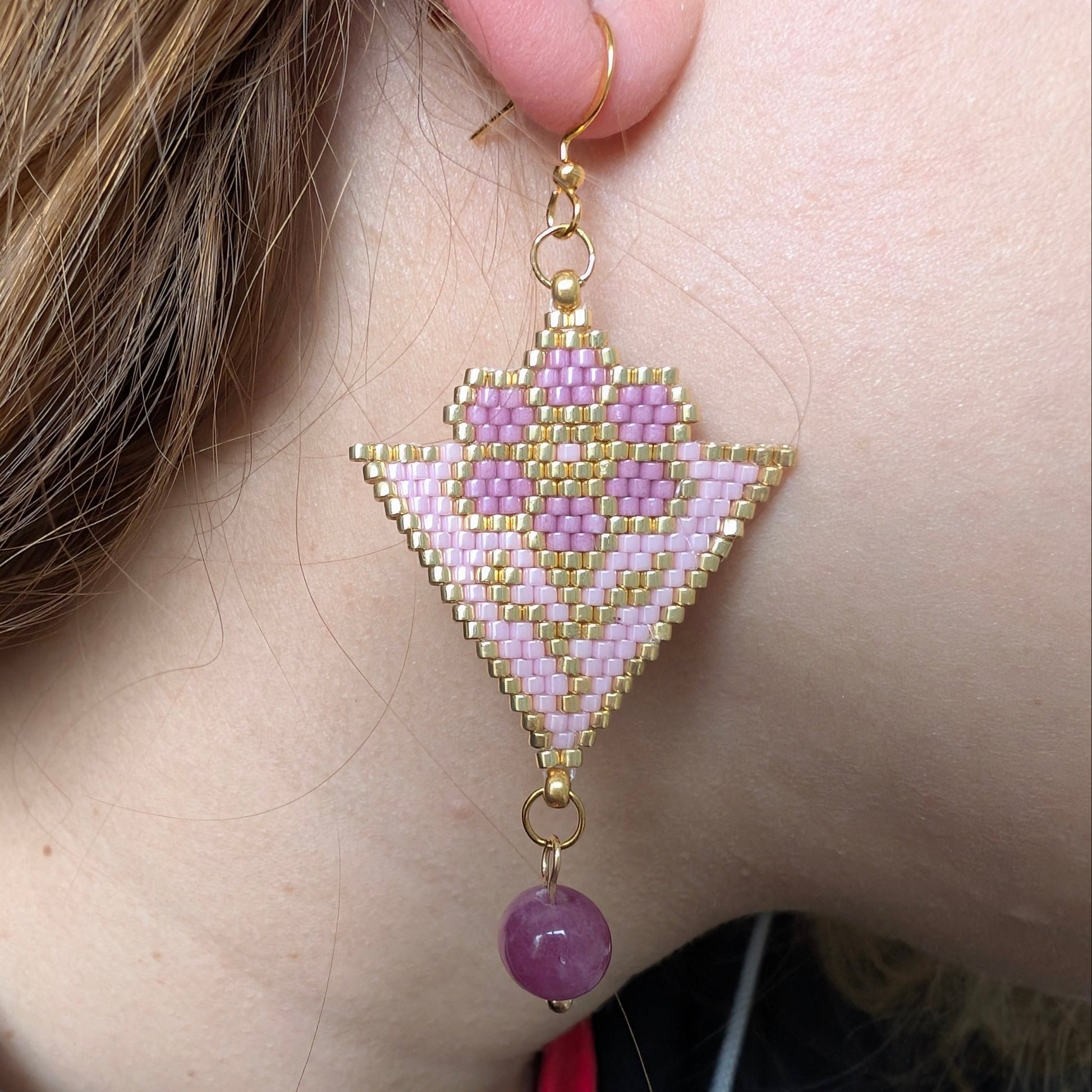 Orecchini AKARI - Rosa in vendita su Petali e Passioni Bijoux