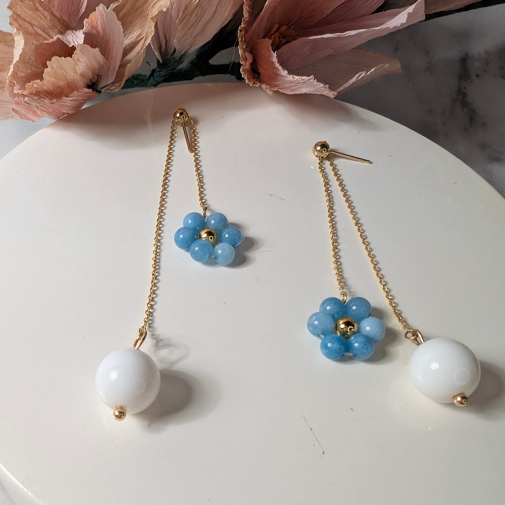 Orecchini ARMONIA - Angelte Agata Bianca in vendita su Petali e Passioni Bijoux