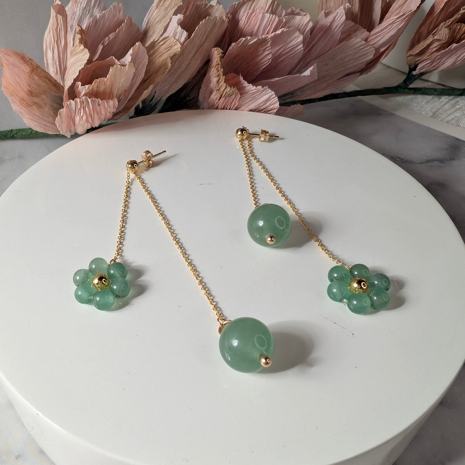 Orecchini ARMONIA - Avventurina in vendita su Petali e Passioni Bijoux