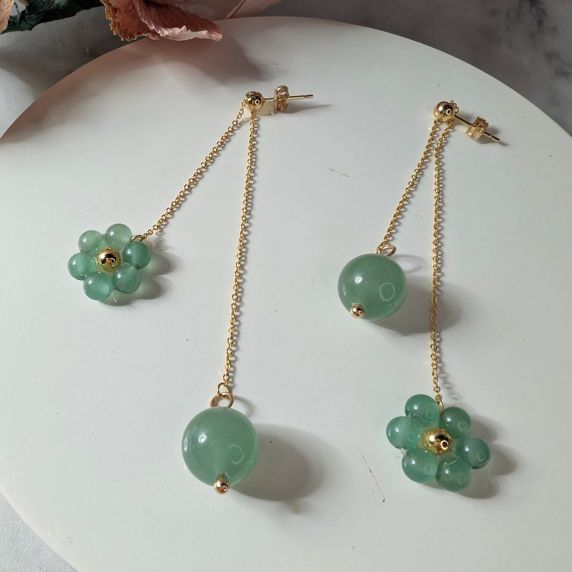Orecchini ARMONIA - Avventurina in vendita su Petali e Passioni Bijoux