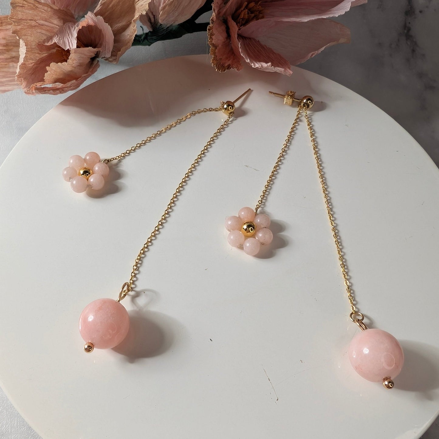Orecchini ARMONIA - Morganite in vendita su Petali e Passioni Bijoux