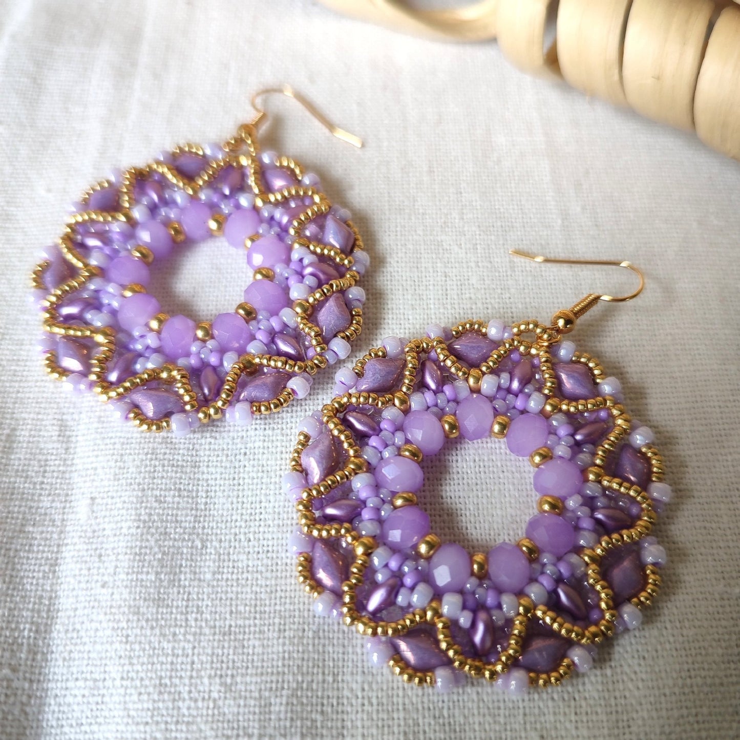 Orecchini COROLLA - lilla in vendita su Petali e Passioni Bijoux